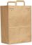 MULMEHË® Retail Grocery Bags with Handles, Brown Kraft Paper, 12" x 7" x 17", 50 Pack